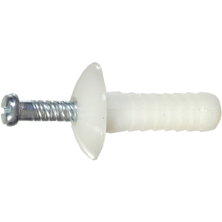 Hillman 1/4 In. x 1-1/2 In. Nylon Truss Hammer Drive Anchor, 100PK 370558